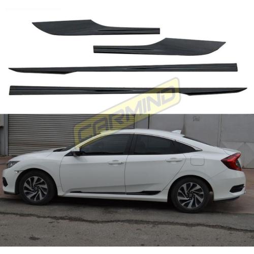 Honda Civic FC5 FK7 Uyumlu Yan Kapı Çıtası Piano Black 2016-2021