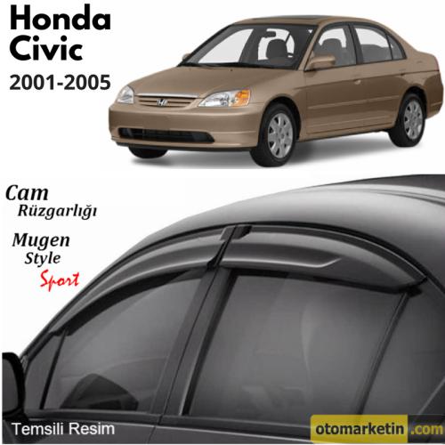 Honda Civic Sedan Mugen Cam Rüzgarlığı 2001-2005