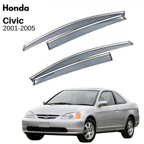 Honda Civic Krom Çıtalı Cam Rüzgarlığı 2001-2005