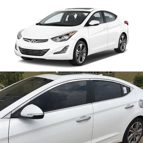 Hyundai Elantra Krom Cam Çerçevesi Set 2016-2019 (14 Parça)