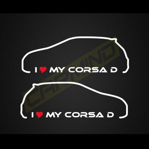I Love My Corsa D Sticker