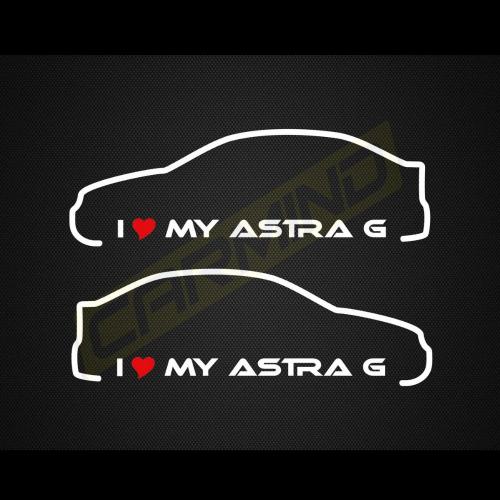 I Love My Astra G Sticker