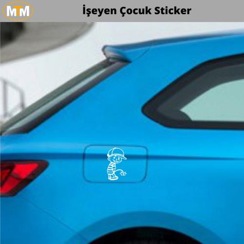 İşeyen Çocuk Oto Sticker