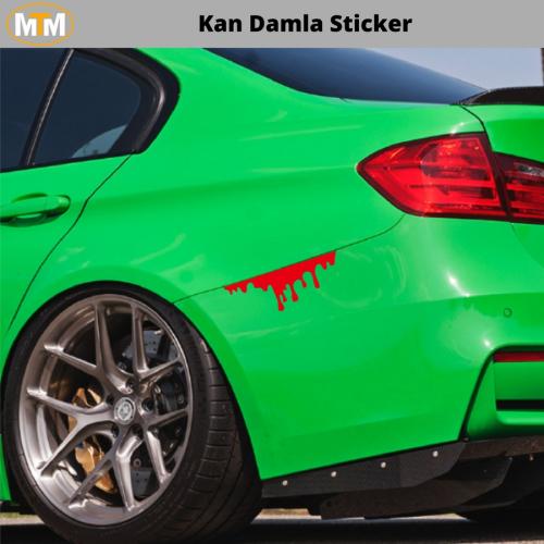 Kan Damla Oto Sticker