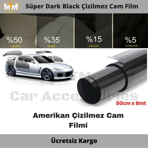 Kgn Süper Dark Black Çizilmez Cam Filmi 6mt