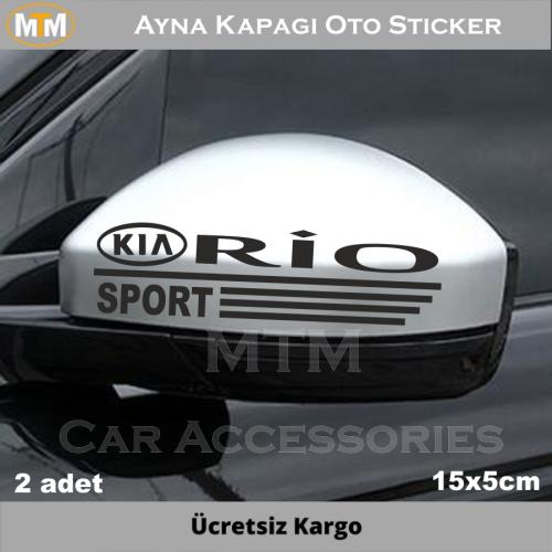 Kia Rio Ayna Kapağı Oto Sticker (2 Adet)