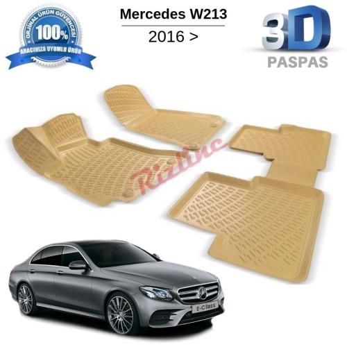 Mercedes E Serisi W213 3D Bej Havuzlu Paspas 2016-