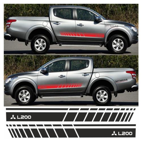 Mitsubishi L200 Yan Şerit Oto Sticker