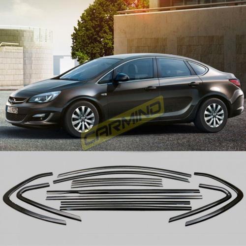 Opel Astra J Sedan Siyah Krom Cam Çerçevesi 2012-2020 (12 Parça)