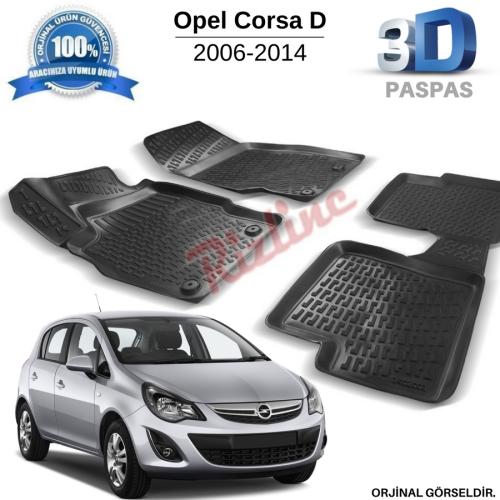 Opel Corsa D 3D Havuzlu Paspas 2006-2014