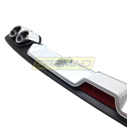 Opel Corsa E Çift Egzoz Görünümlü Difüzör Gri