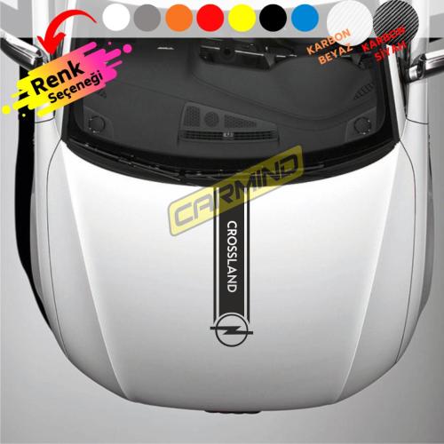 Opel Crossland Kaput Şerit Sticker