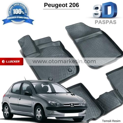 Peugeot 206 3D Havuzlu Paspas