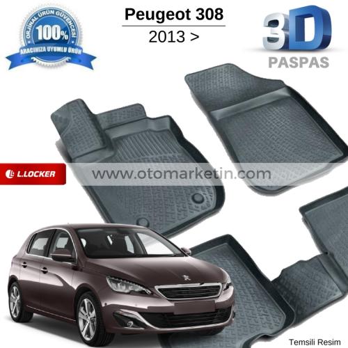 Peugeot 308 3D Havuzlu Paspas 2013 Sonrası