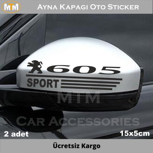 Peugeot 605 Ayna Kapağı Oto Sticker (2 Adet)