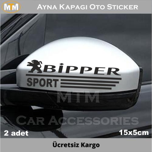 Peugeot Bipper Ayna Kapağı Oto Sticker (2 Adet)