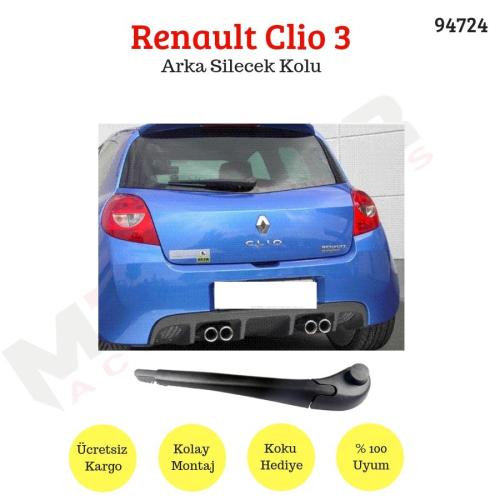 Renault Clio 3 Arka Silecek Kolu ve Süpürgesi (92-1167)