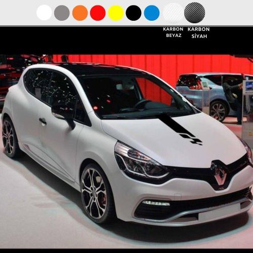 Renault Clio Rs Kaput Şerit Sticker