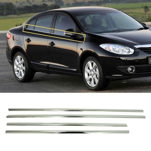 Renault Fluence Krom Cam Çıtası 2010- (4 Parça)