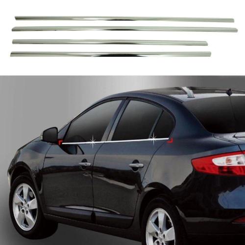 Renault Fluence Krom Cam Çıtası 2010- (4 Parça)