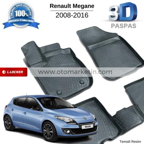 Renault Megane 3 3D Havuzlu Paspas 2008-2016