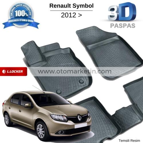 Renault Symbol 3D Havuzlu Paspas 2012 Sonrası