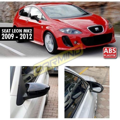 Seat Leon MK2 Batman Yarasa Ayna Kapağı Piano Black 2009-2012