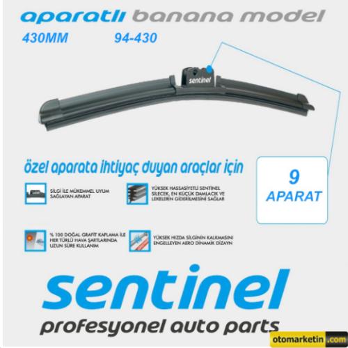 Sentinel 43 cm Aparatlı Muz Silecek