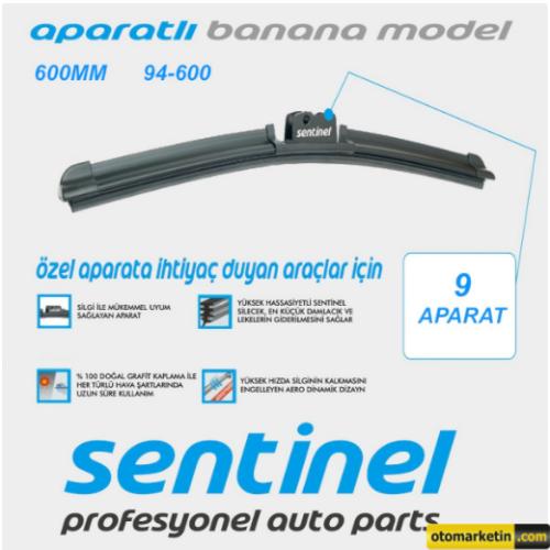 Sentinel 60 cm Aparatlı Muz Silecek