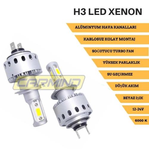 BYX H3 Kablosuz 6000K Led Xenon