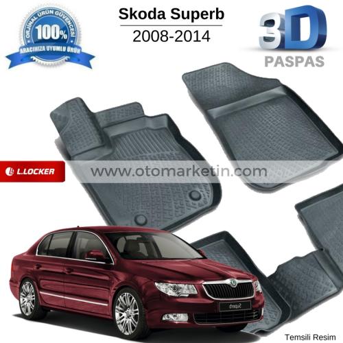 Skoda Superb 3D Havuzlu Paspas 2008-2014