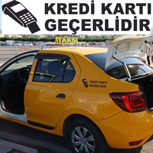 Ticari Taksi Kredi Kartı Geçerlidir Sticker (2 Adet)