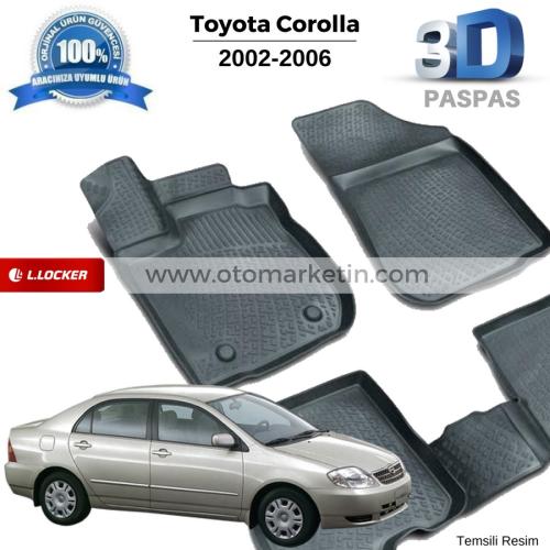 Toyota Corolla 3D Havuzlu Paspas 2002-2006
