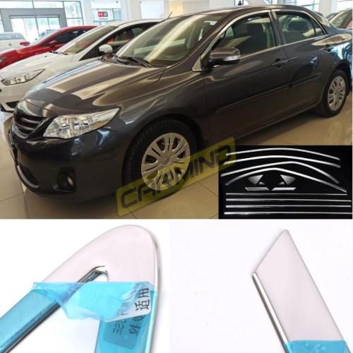 Toyota Corolla Krom Cam Çerçevesi Set 2007-2012 (14 Parça)