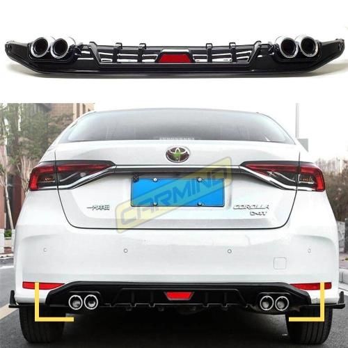 Toyota Corolla Arka Tampon Difüzörü Piano Black 2019-2021