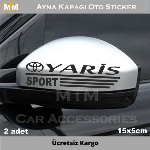 Toyota Yaris Ayna Kapağı Oto Sticker (2 Adet)