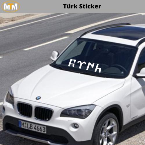 Göktürkçe Türk Yazısı Oto Sticker