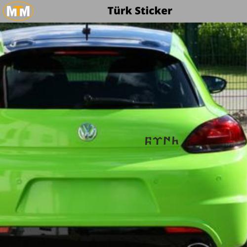 Göktürkçe Türk Yazısı Oto Sticker