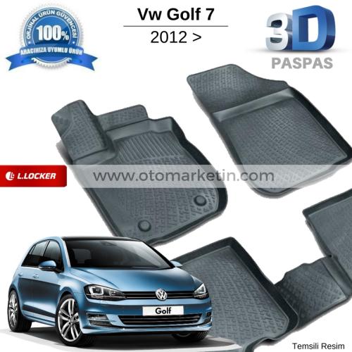 Volkswagen Golf 7 3D Havuzlu Paspas