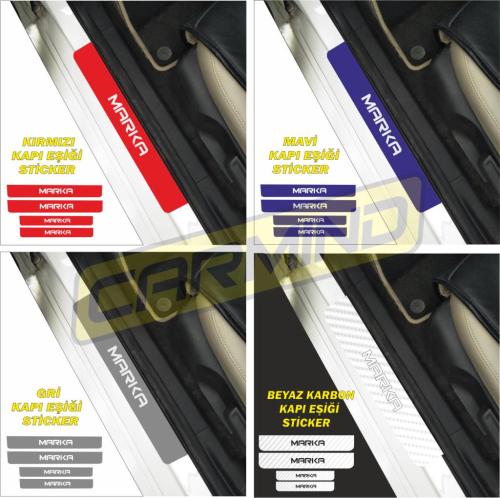 Volkswagen Amarok Kapı Eşiği Sticker (4 Adet) New