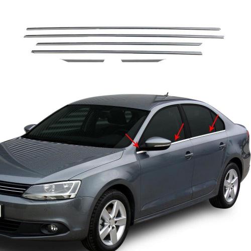 Volkswagen Jetta Krom Cam Çıtası 2011 Sonrası (6 Parça)