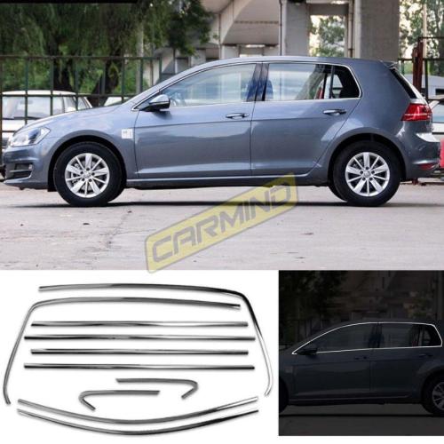 Vw Golf 7 - 7.5 Krom Cam Çerçevesi Set 2013-2020 (10 Parça)