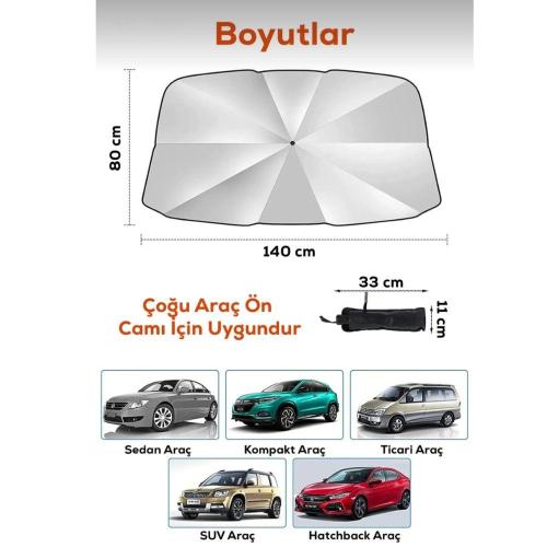 Carmind Şemsiye Araç Ön Cam Güneşliği