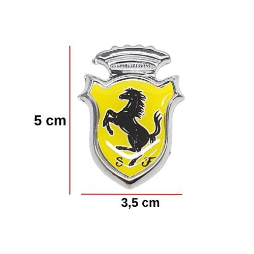 Ferrari Araç Direk Arması Sarı (2 Adet)