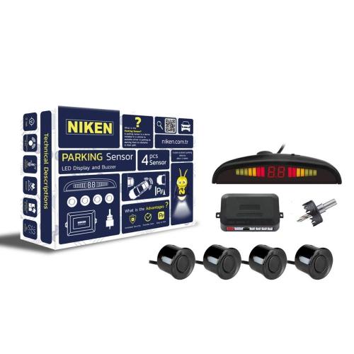 Niken Led Ekranlı ve Ses İkazlı Park Sensörü Siyah