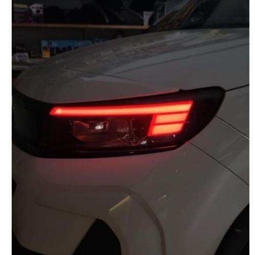 Opel Combo Gündüz Farı Sticker Seti Kırmızı 2024-