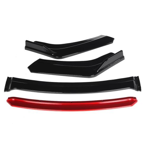 Seat Leon Ön Tampon Altı Lip 4 Parça 2013-2019 (Kırmızı)