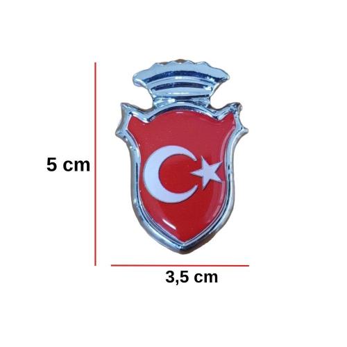 Türk Bayrağı Araç Direk Arması (2 Adet)
