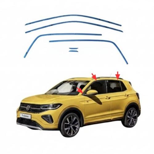 Volkswagen T-Cross Krom Üst Cam Çıtası 2019-2025 (4 Parça)